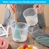 Plastic Measuring Cup,3 Pack 4/2/1 Cup Clear Measuring Cups,Stackable Heat-resistant