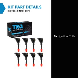 TRQ Ignition Coil Set Compatible with 2006-2011 Honda Civic