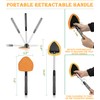 Windshield Cleaning Tool with Reusable Microfiber Pads Glass Wiper Kit,