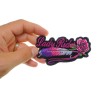 Ivamis Lady Rider Pink Rose and Feathers Small Iron on
