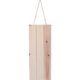 Decorative Wooden Panel with Hanging Bracket, Raw Wood, Various Sizes Approx. 20 x 50 cm