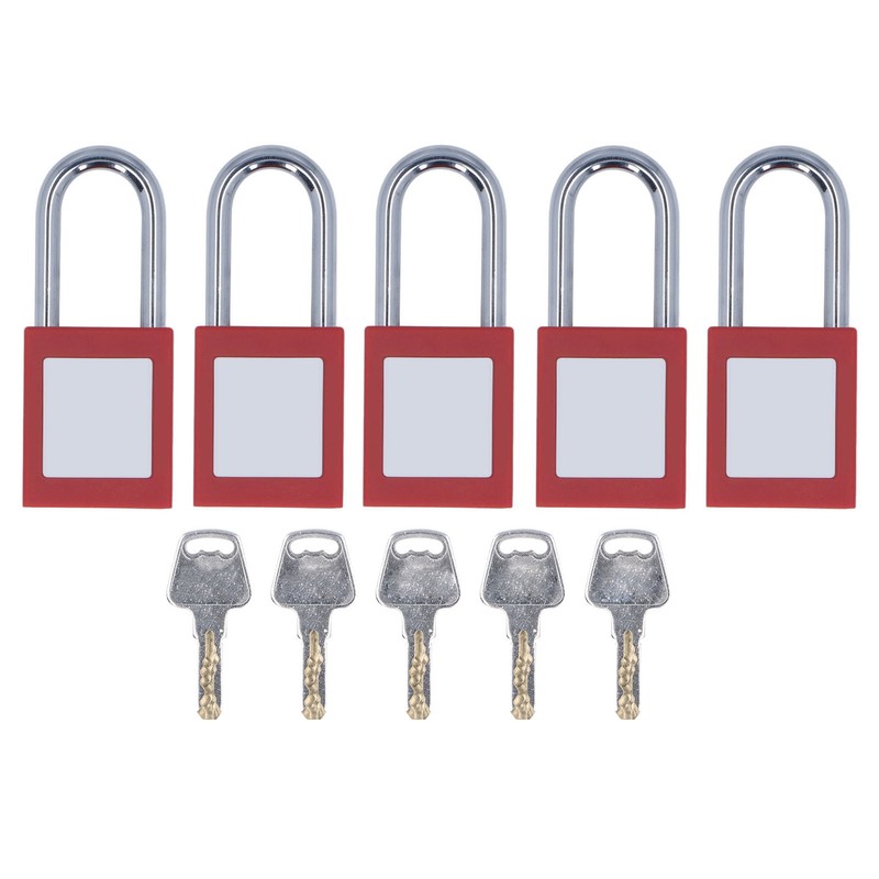 5 Set Lockout Tagout Locks Chrome Plated Nylon Loto Safe