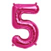Northstar Balloons 59071 Number 5 Foil Balloons, See Description, Magenta