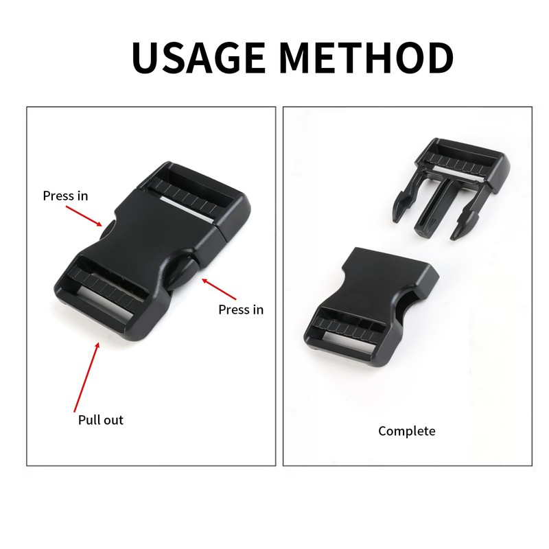Sangcca Double Buckles, 2 Pieces Side Buckles 38mm Plastic Buckles