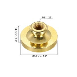 PATIKIL 30mm Blank Wax Seal Stamp, Round Sealing Wax Stamp Vintage Retro Brass Head for Envelope Invitation Cards