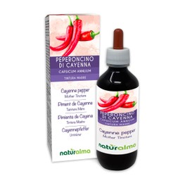 Cayenne Pepper (Capsicum annuum) Fruits Alcohol-Free Mother Tincture Naturalma - Liquid Extract Drops 200 ml - Food Supplement - Vegan