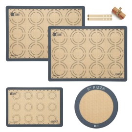 GUANCI Silicone Baking Mat Set of 4, GUANCI Grade Food Baking mats Non-Stick Reusabl...