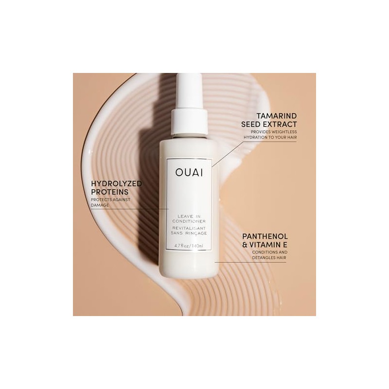 OUAI Full Size Leave In Conditioner & Deluxe Size Wave