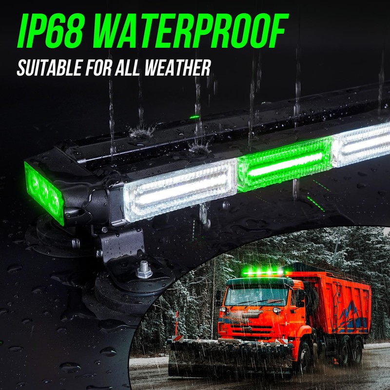 34inch 166 LED Emergency Rooftop Strobe Lights Bar Flashing Safety