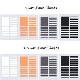 Chuangdi 8 Sheet/ 152 Pcs Ring Size Adjuster for Loose Ring Invisible Band Sizer Spacer with Polishing Cloth for Women Men, 1mm, 1.5mm Thick(Black, Light Gray, White, Nude)