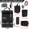 bvya Tactical Car Back Seat Organizer with 4 Molle Pouches