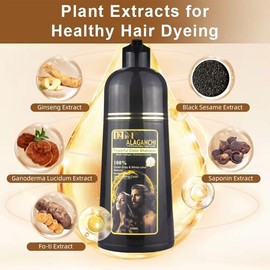 Alaganchi Natural Black. HAIR DYE AMMONIA FREE , NO PPD. HAIR DYE SHAMPOO