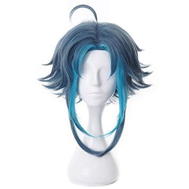 Lshpresx Xiao Wig Cosplay Costume Wigs Game Synthetic Hair with Free Wig Cap