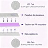 Limas de Bloque de Uñas Lavables, 25 Pcs Limas de