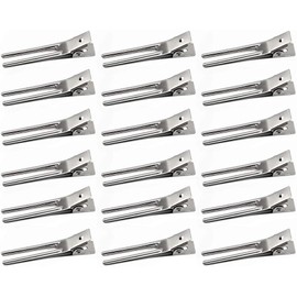 Pinza Pelo 50 Piezas de Hierro Plata para Flequillo Diseño de Doble Horquilla, Fácil de Abrir y Sujeción Firme, Uso en Peinados Hechos a Mano y Salón