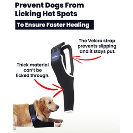 LufeLux Dog Recovery Sleeve, Dog Leg Sleeve, Dog Cone Alternative, Shoulder Protect Sleeve for Dog with Strechy Adjustable Elastic Band, for Hot Spots, Wounds, Bandages, Anti Lick for Dog