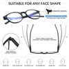 VIDEBLA 5-Pack Reading Glasses Blue Light Blocking, Fashion Round Computer
