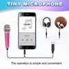 MECCANIXITY 2Pcs Mini Microphone, Mic Tiny Microphone with Sponge Cover,