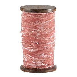 Santa Barbara Design Studio Michel & Co. Wooden Spool with Velvet Ribbon, 10-Yards, Blush Pink