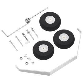QUARKZMAN 1 Set Aluminium Chassis Wheel Kit Craft Parts with Wheels and Axles for RC Aeroplane Jet Replacement