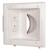 SF Cable Recessed Media Plate with Duplex Receptacle