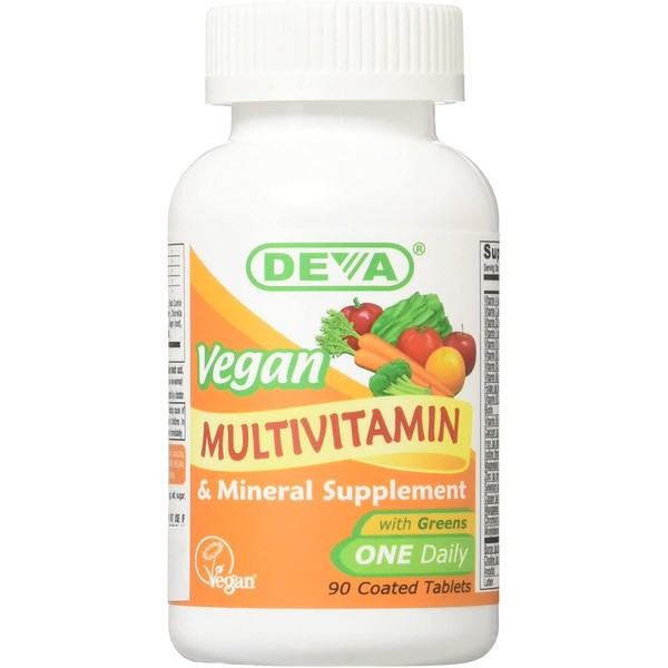 Deva Nutrition Vegan Vitamins Daily Multivitamin & Mineral Tablets (Pack of 2)