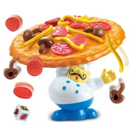Trisquirrel Topple Pizza Game, Tabletop Balancing Pizza Toy, Poppa's Pizza Pile-Up for 2-4 Players - Fun for Family & Friends