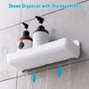 CGBE 2-Pack Acrylic Shower Shelves, Large Capacity Adhesive Shower Shelf,
