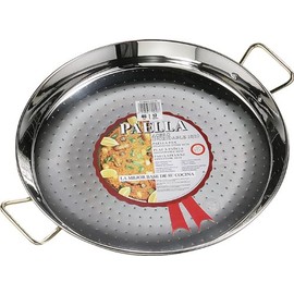 La Ideal Stainless Steel Paella Pan, Silver, 22 cm