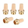 sourcing map 5pcs Brass Silencer G3/8 Adjustable Silencer G Brass
