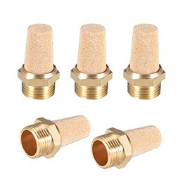 sourcing map 5pcs Brass Silencer G3/8 Adjustable Silencer G Brass