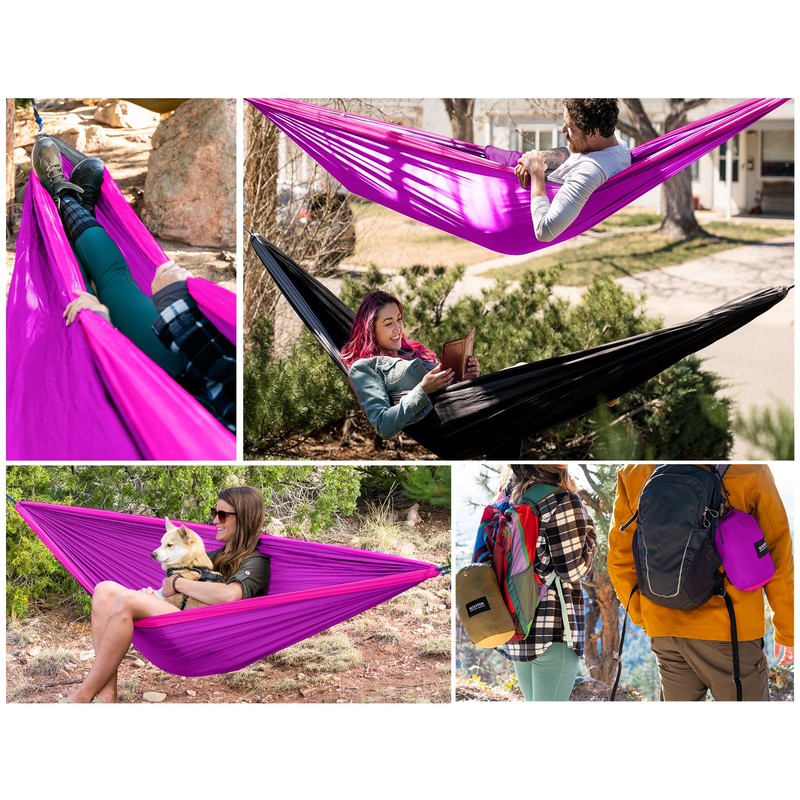 Kootek Camping Hammock 500 lbs Capacity, Camping Essentials, Lightweight Portable