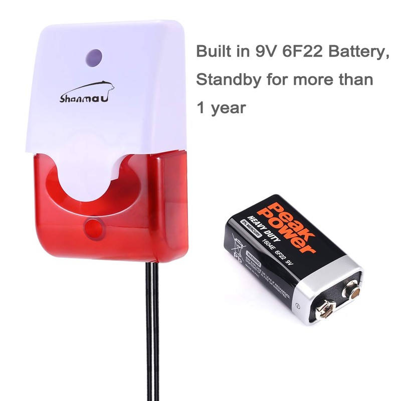 High/Low Water Level Alarm Detection, 120dB Red Strobe Alarm, Water