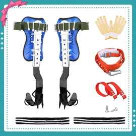 Tree Climbing Gear Climbing Spikes Adjustable Climbing Gear and Equipment Palm Tree Climbing Equipment for Logging Hunting Observation Fruit Picking Espuelas Para Subir Arboles (Upgraded Foot Set)