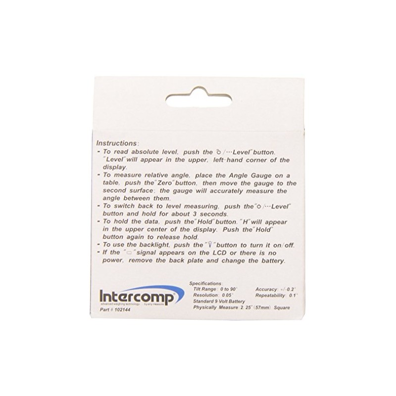 Intercomp 102144 Digital Angle Gauge with Magnetic Base