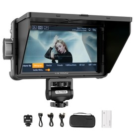 VILTROX 5.5 Inch 1200nits 4Kp30 HDMI Video Field Monitor, 10bit HDR Daylight Viewable 1920 x 1080 Portable Monitor Recorder, Hot Shoe Mount, Battery, Sunshine Hood