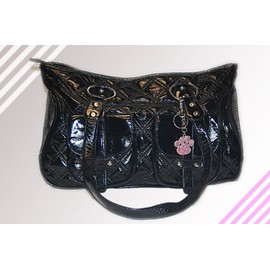 Dog Cat Faux-Leather Handbag Pet Carrier - Large