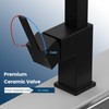 APPASO Black Square Kitchen Faucet, 20 Inch Pull Down Kitchen