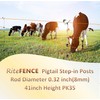 RiteFENCE Electric Fence Posts Step-in Pigtail Posts,Rod Diameter 0.32 inch