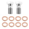 X AUTOHAUX 2 pieces thread turbo brake line banjo single