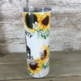 Unbranded Bandana Donkey She's Beauty She's Grace 20 oz Skinny Tumbler with Straw & Lid