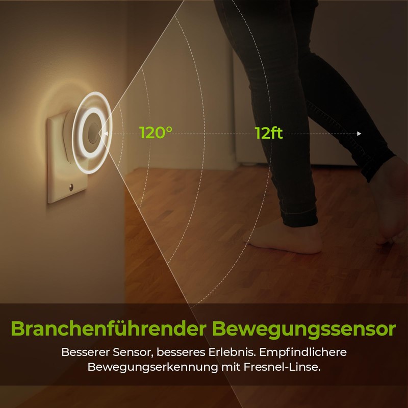 AUVON Night Light Socket with Motion Sensor