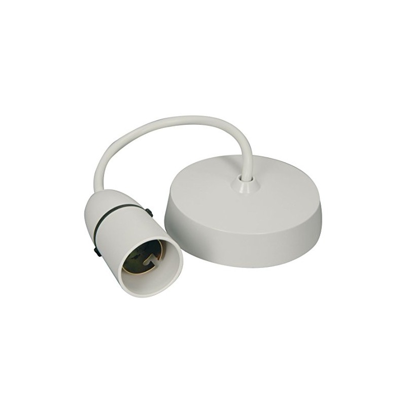 Merriway BH03026 Ceiling Rose 9" Flex & Holder White Pre-Wired