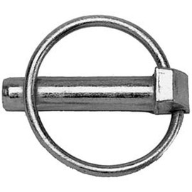 Lynch Pin, Steel, 1/4" dia, Zinc Plated