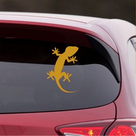 NBFU Gecko Lizard Animal (Metallic Gold) (Set Of 2) Premium Waterproof Vinyl Decal Stickers For Laptop Phone Accessory Helmet Car Window Bumper Mug Tuber Cup Door Wall Decoration