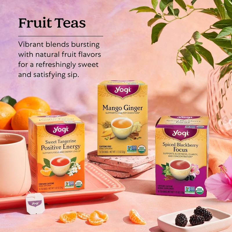 Yogi Tea - Fruity Tea Variety Sampler, 16 Tea Bags