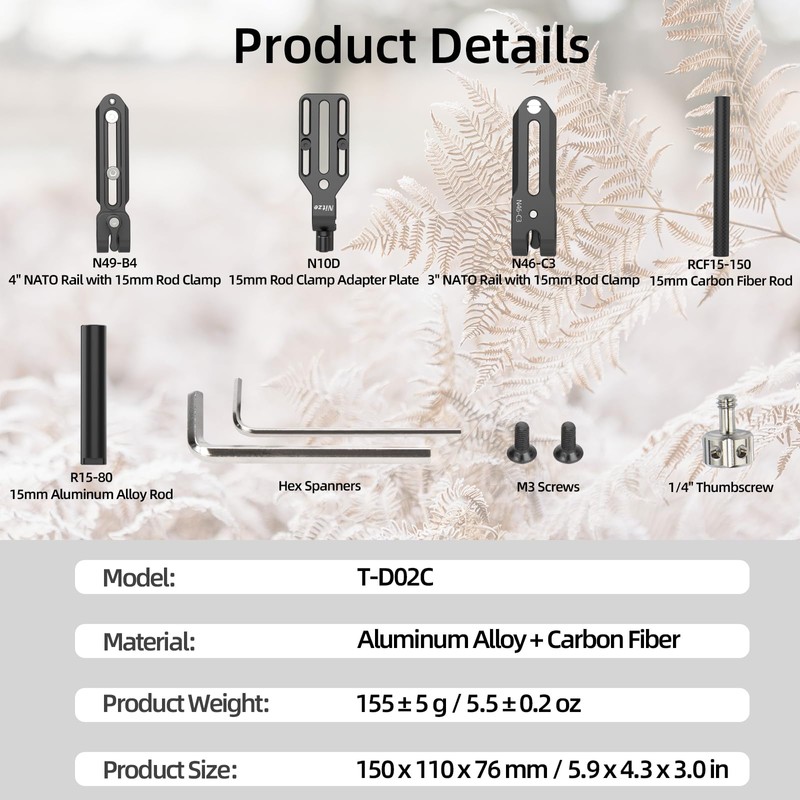 Nitze LIDAR Mounting Kit for DJI Focus Pro LiDAR and