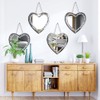 DMDFIRST Heart Shaped Silver Glass Mirror 2 Pack 12x12inch Crystal