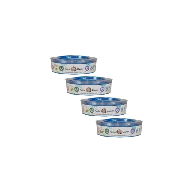 4 pack Bolsas OXO-biodegradable de Recambio compatible con Diaper Genie