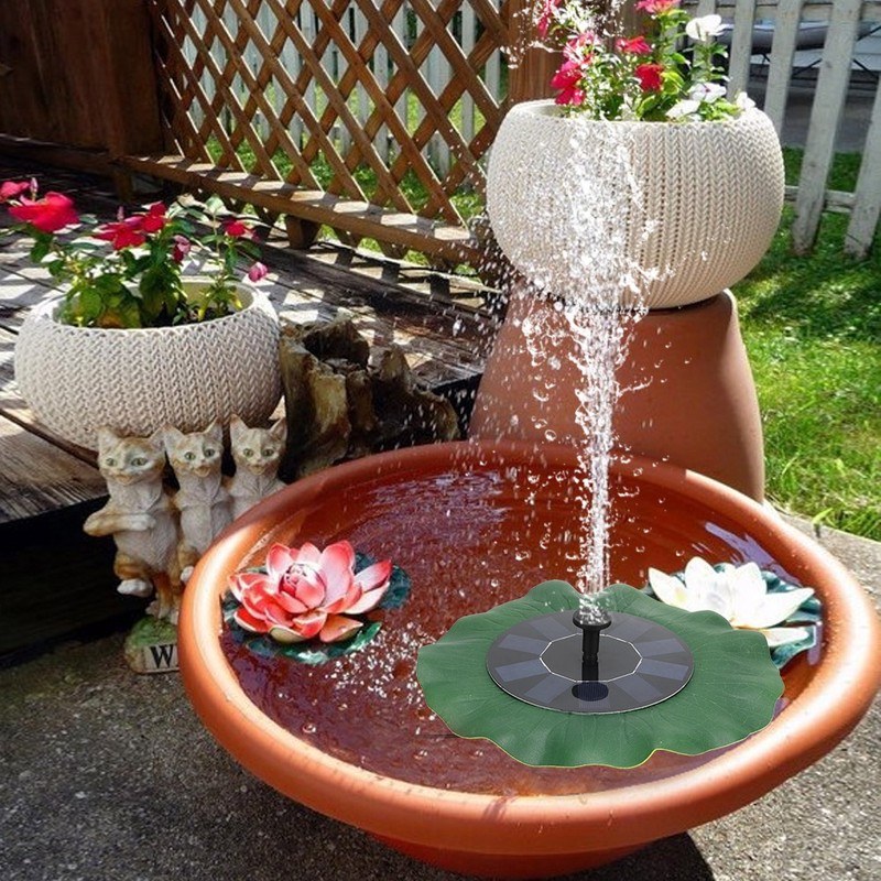5V 1.6W Solar Water Fountain Pump Floating Landscape Fountain for